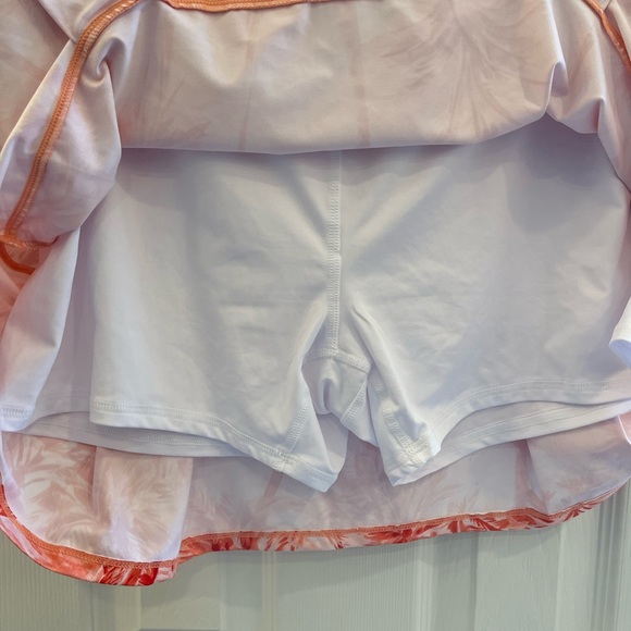 Reel Legends Beach Comber Skort Medium Inner Short Orange Tropical Print NWT - Picture 3 of 8